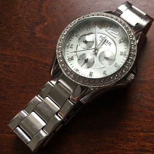 FOSSIL Riley Multifunction Stainless Steel Watch
